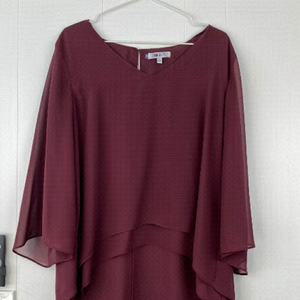 Jennifer Lopez sheer/semi-sheer flowy blouse size L